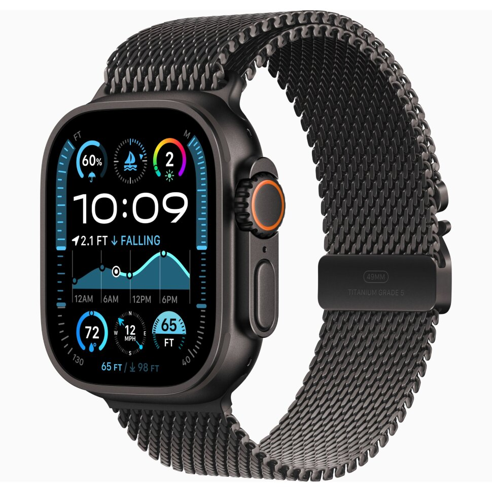 Apple Watch Ultra 2 49mm Black Milanese Loop M