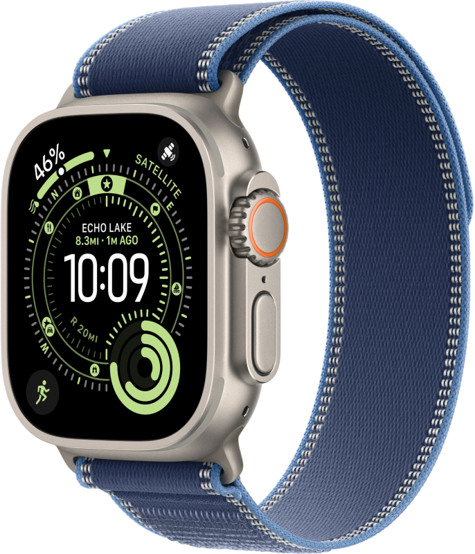 Apple Watch Ultra 3 49mm Natural Blue Trail Loop S/M