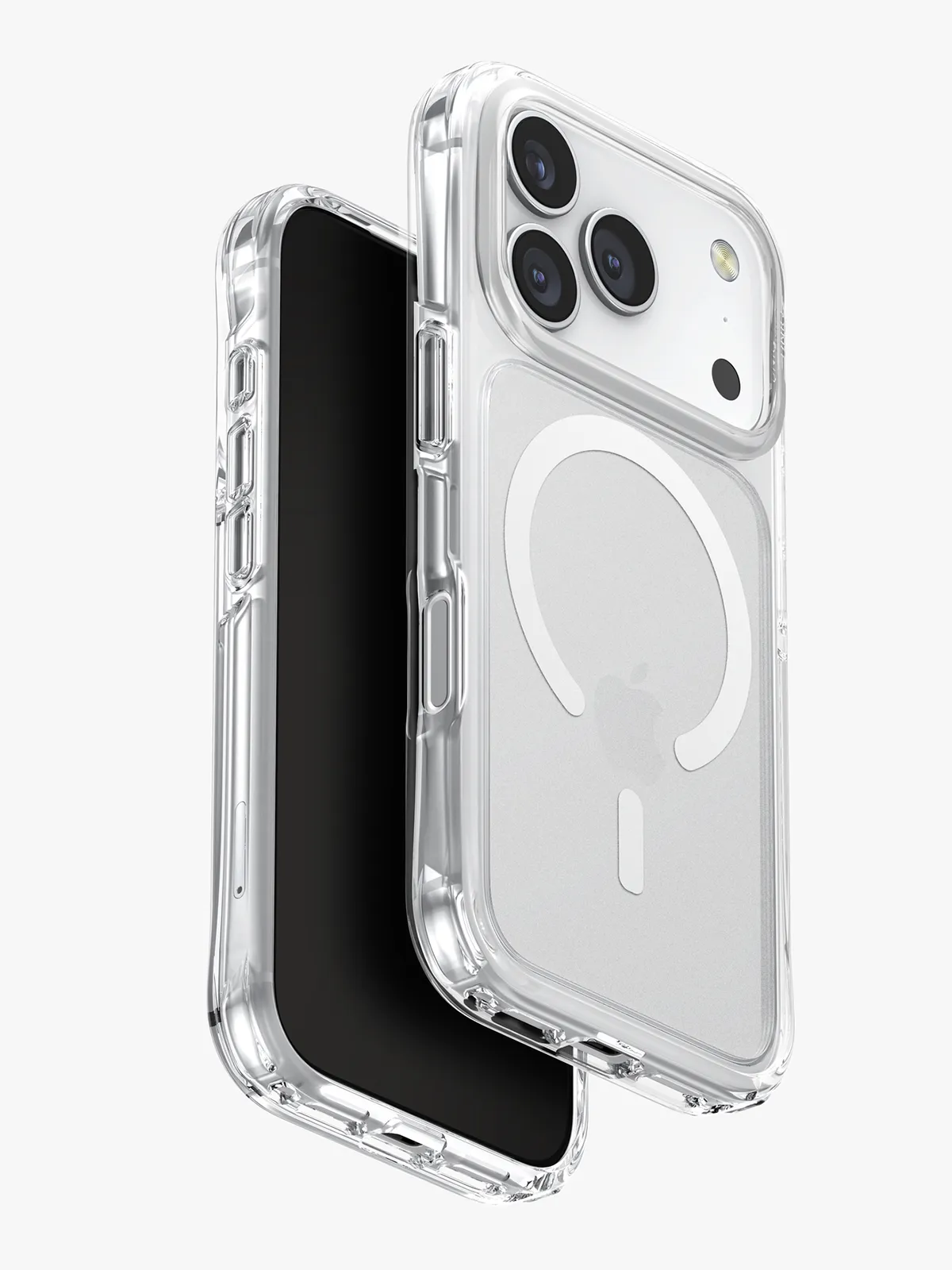 Чехол Uniq на iPhone 17 Pro, LifePro Xtreme AF MagSafe, бесшовный, ударопрочный, с усиленными углами AirLite, матовый, прозрачный с белым