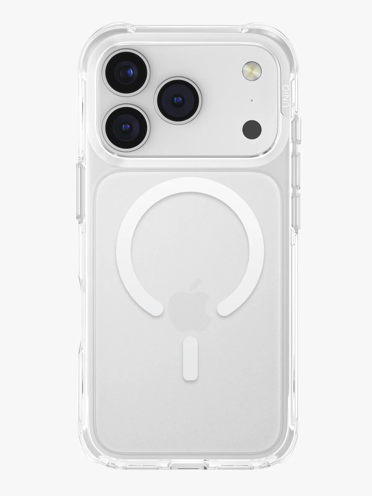 Чехол Uniq на iPhone 17 Pro, LifePro Xtreme AF MagSafe, бесшовный, ударопрочный, с усиленными углами AirLite, матовый, прозрачный с белым