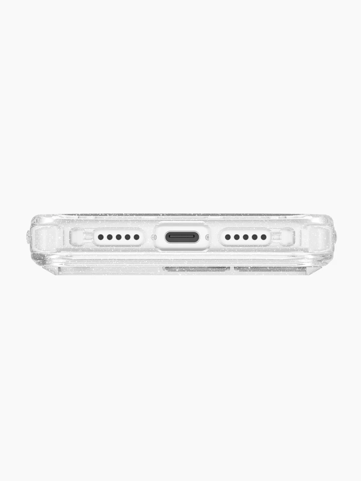 Чехол Uniq на iPhone 17 Pro, Lifepro Xtreme Tinsel MagSafe, ударопрочный, с защитой камеры и экрана, прозрачный с блестками