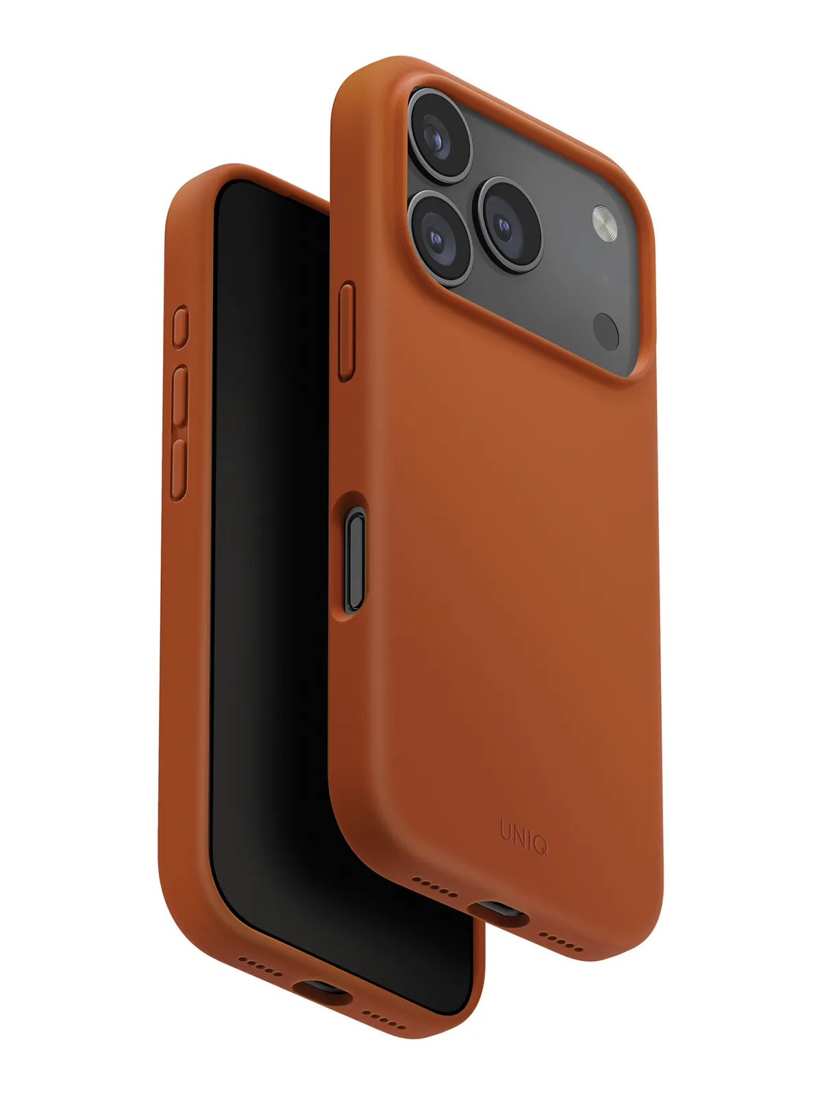 Чехол Uniq на iPhone 17 Pro, LINO MagSafe, силиконовый, с эффектом Soft-Touch, с рамкой для защиты камеры, оранжевый