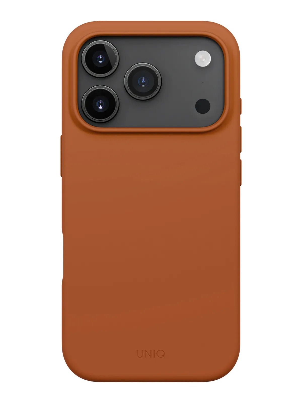 Чехол Uniq на iPhone 17 Pro, LINO MagSafe, силиконовый, с эффектом Soft-Touch, с рамкой для защиты камеры, оранжевый