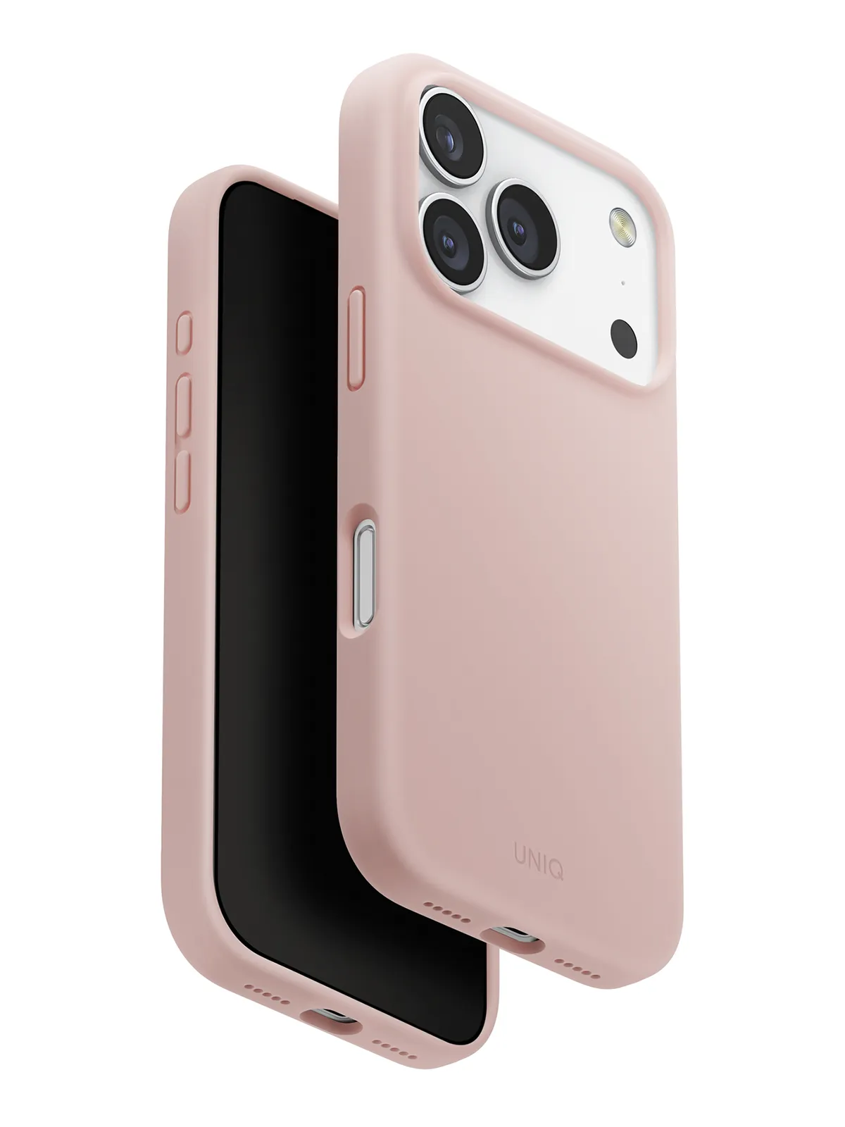 Чехол Uniq на iPhone 17 Pro, LINO MagSafe, силиконовый, с эффектом Soft-Touch, с рамкой для защиты камеры, розовый