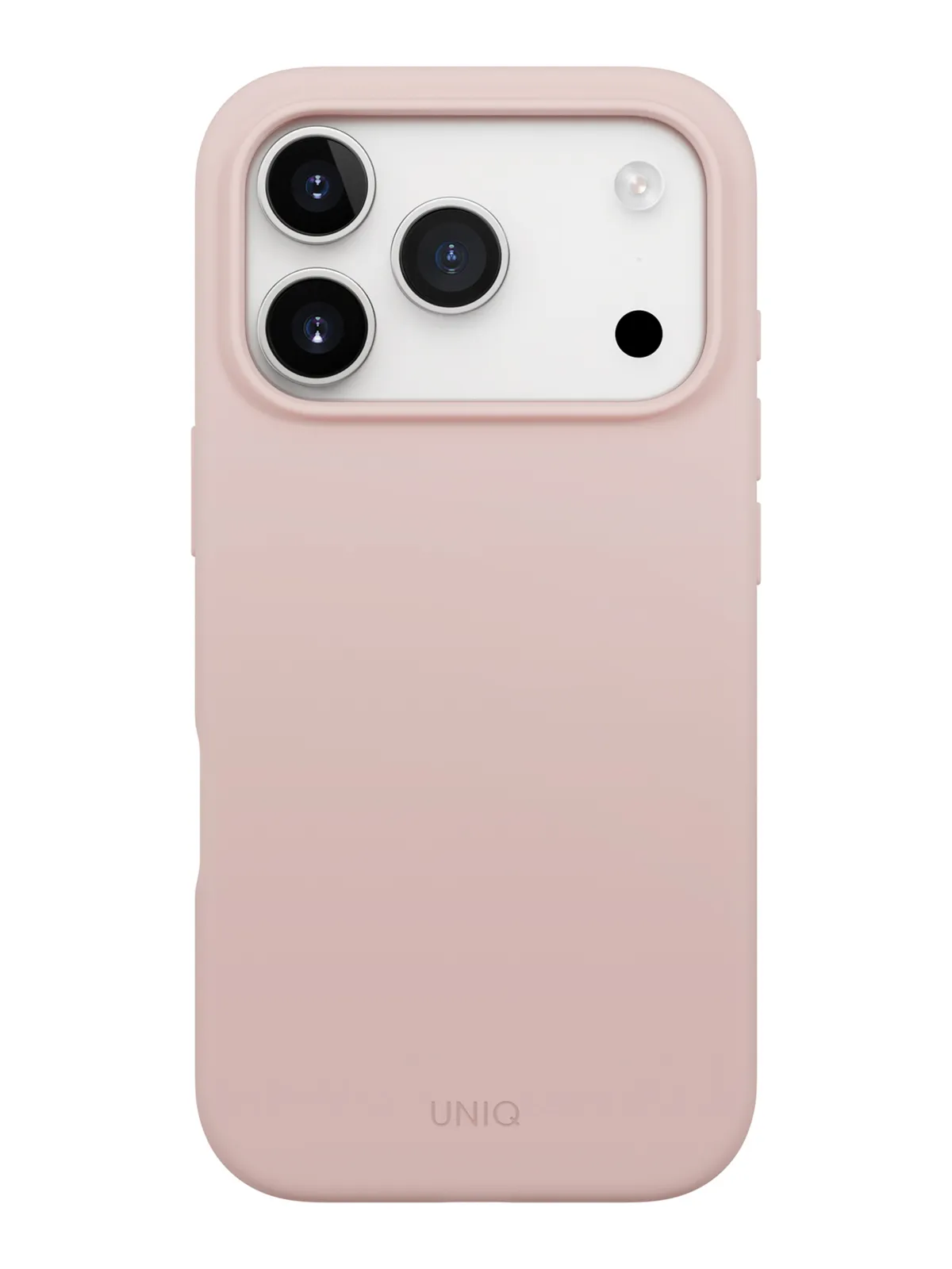 Чехол Uniq на iPhone 17 Pro, LINO MagSafe, силиконовый, с эффектом Soft-Touch, с рамкой для защиты камеры, розовый