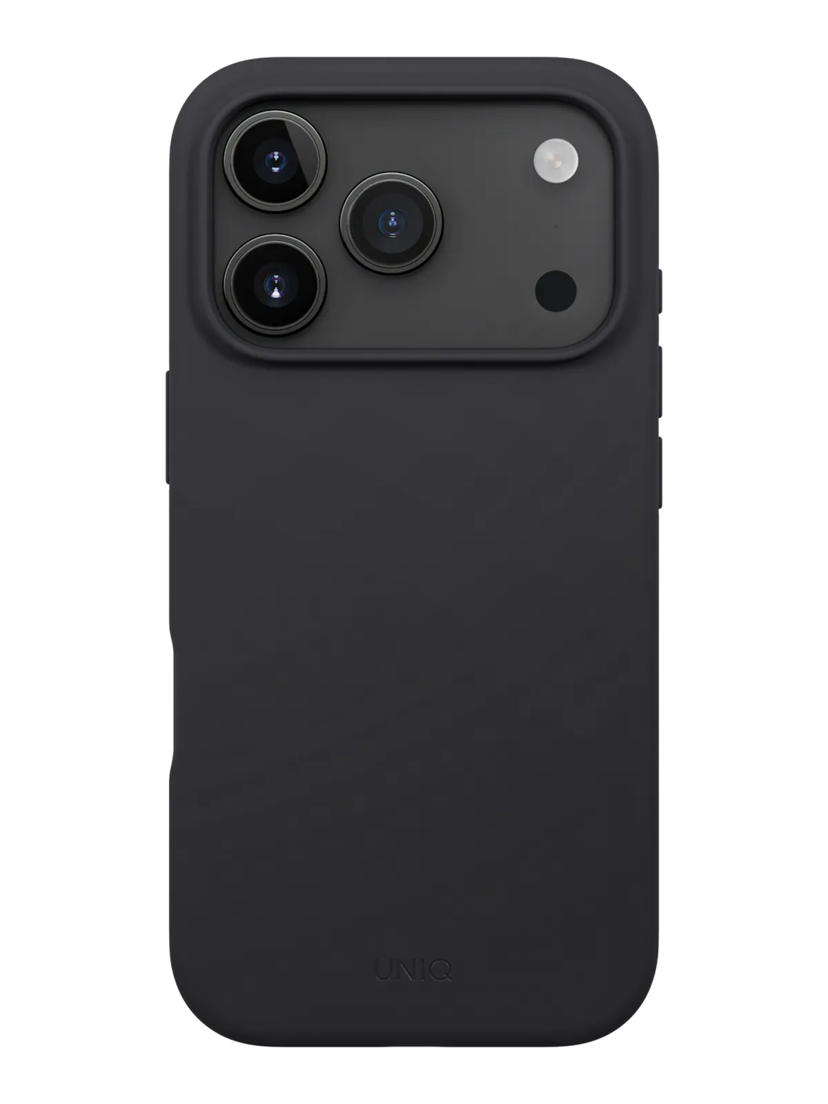 Чехол Uniq на iPhone 17 Pro, LINO MagSafe, силиконовый, с эффектом Soft-Touch, с рамкой для защиты камеры, темно-серый