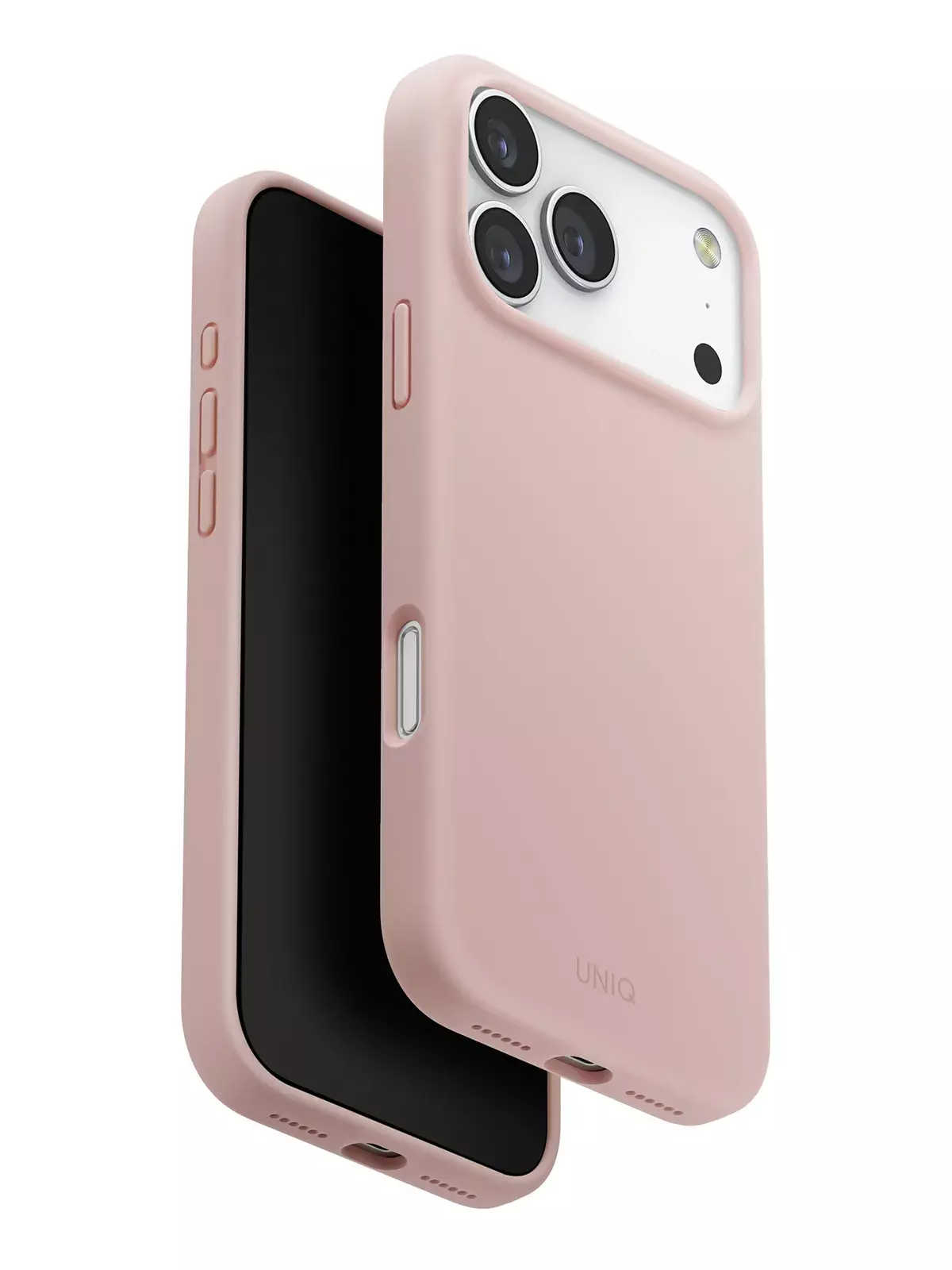 Чехол Uniq на iPhone 17 Pro Max, LINO MagSafe, силиконовый, с эффектом Soft-Touch, с рамкой для защиты камеры, розовый