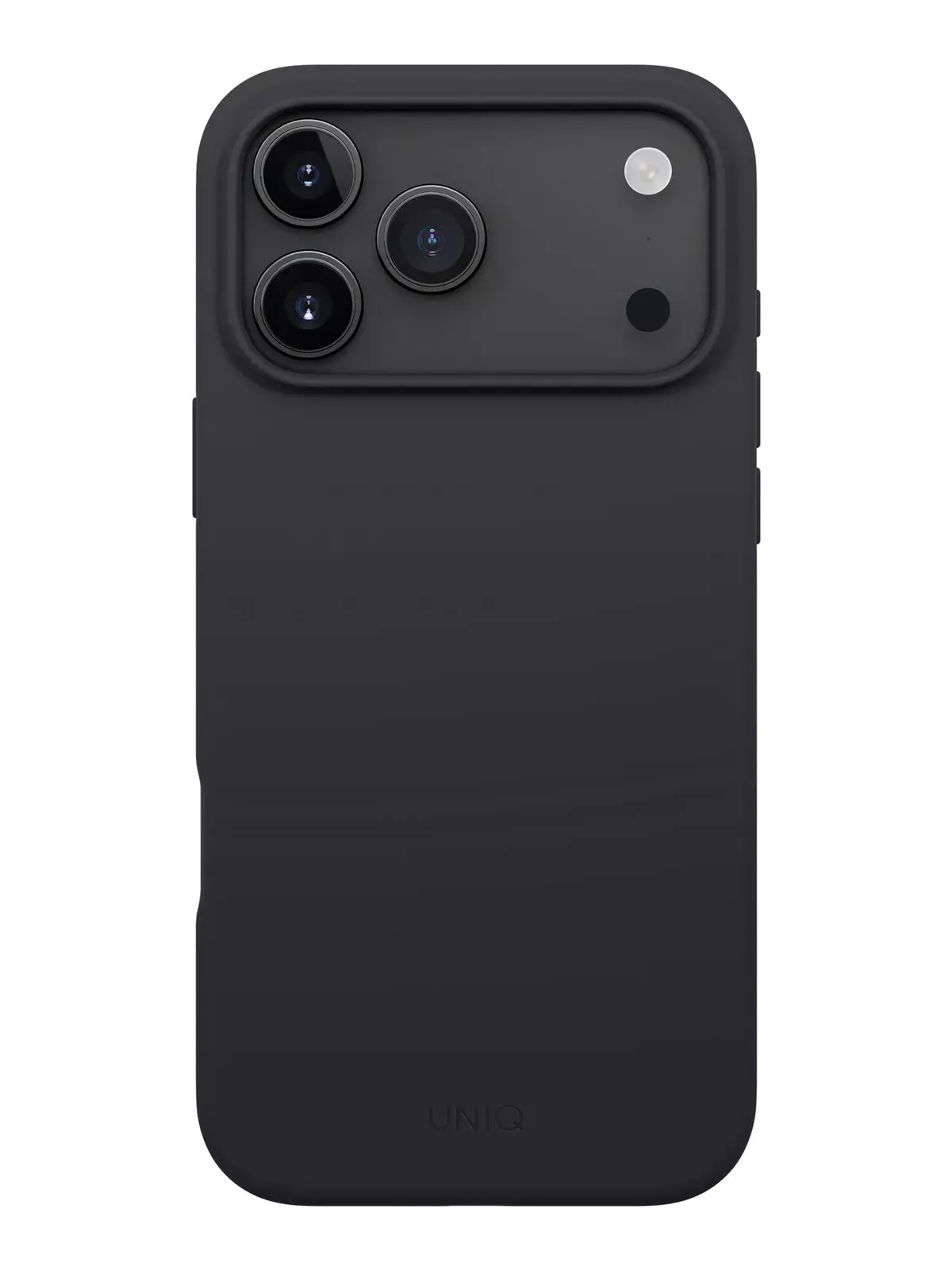 Чехол Uniq на iPhone 17 Pro Max, LINO MagSafe, силиконовый, с эффектом Soft-Touch, с рамкой для защиты камеры, темно-серый