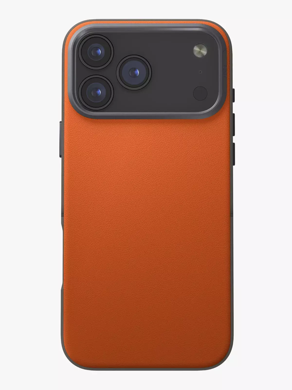 Чехол Uniq на iPhone 17 Pro Max, Lyden DS MagSafe, из премиальной экокожи, с металлической защитой камеры, оранжевый