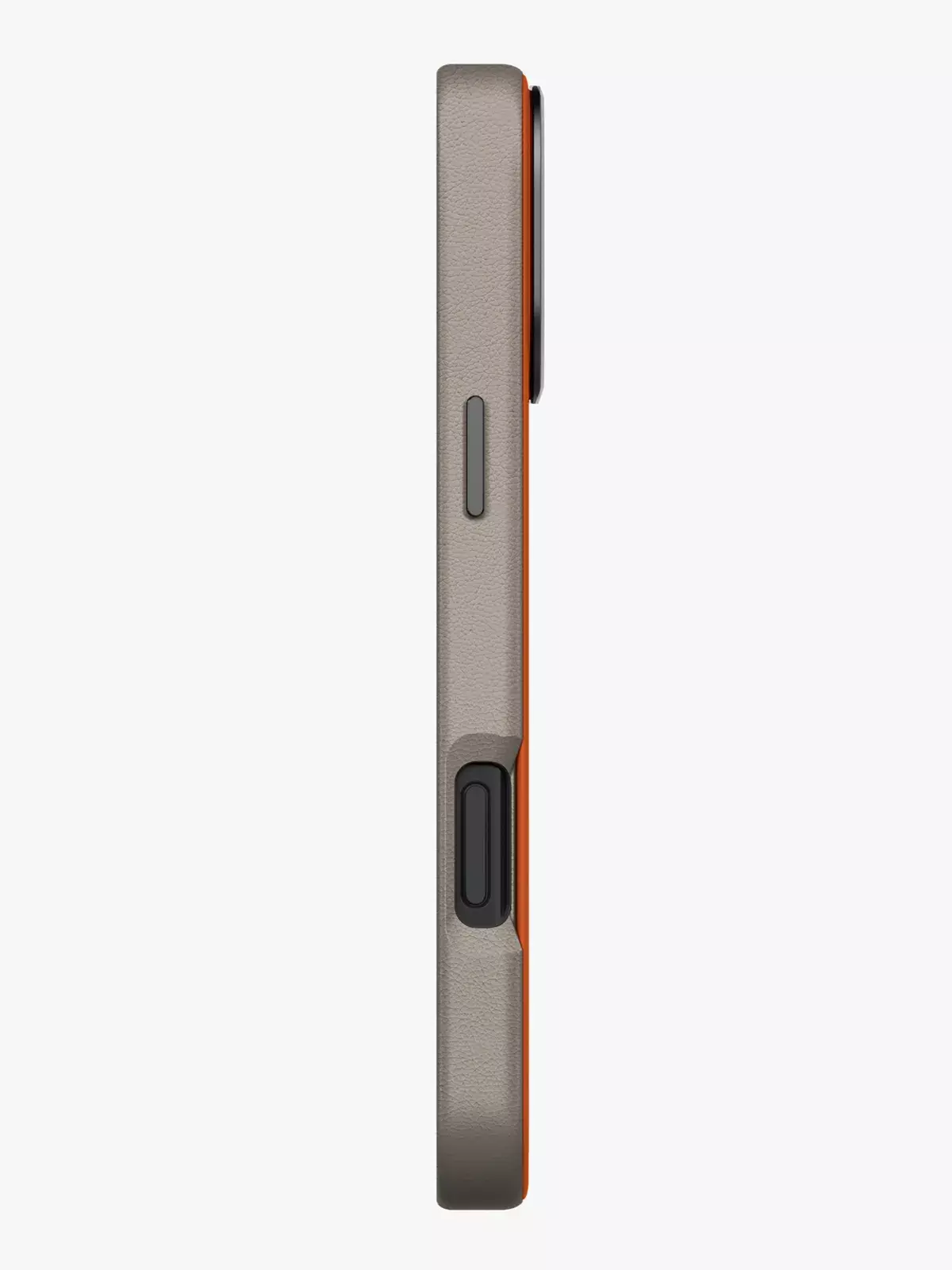 Чехол Uniq на iPhone 17 Pro Max, Lyden DS MagSafe, из премиальной экокожи, с металлической защитой камеры, оранжевый