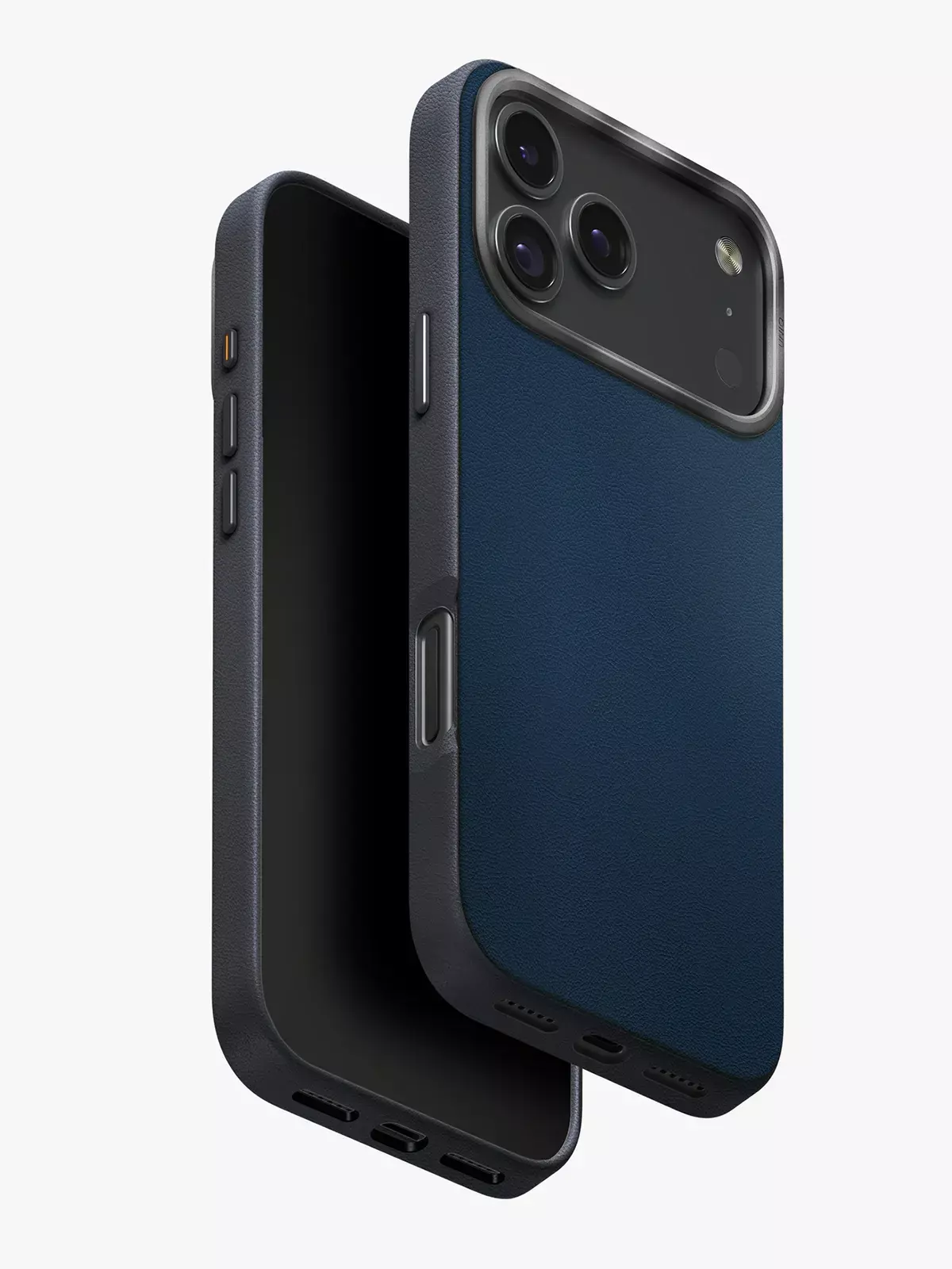 Чехол Uniq на iPhone 17 Pro Max, Lyden DS MagSafe, из премиальной экокожи, с металлической защитой камеры, синий