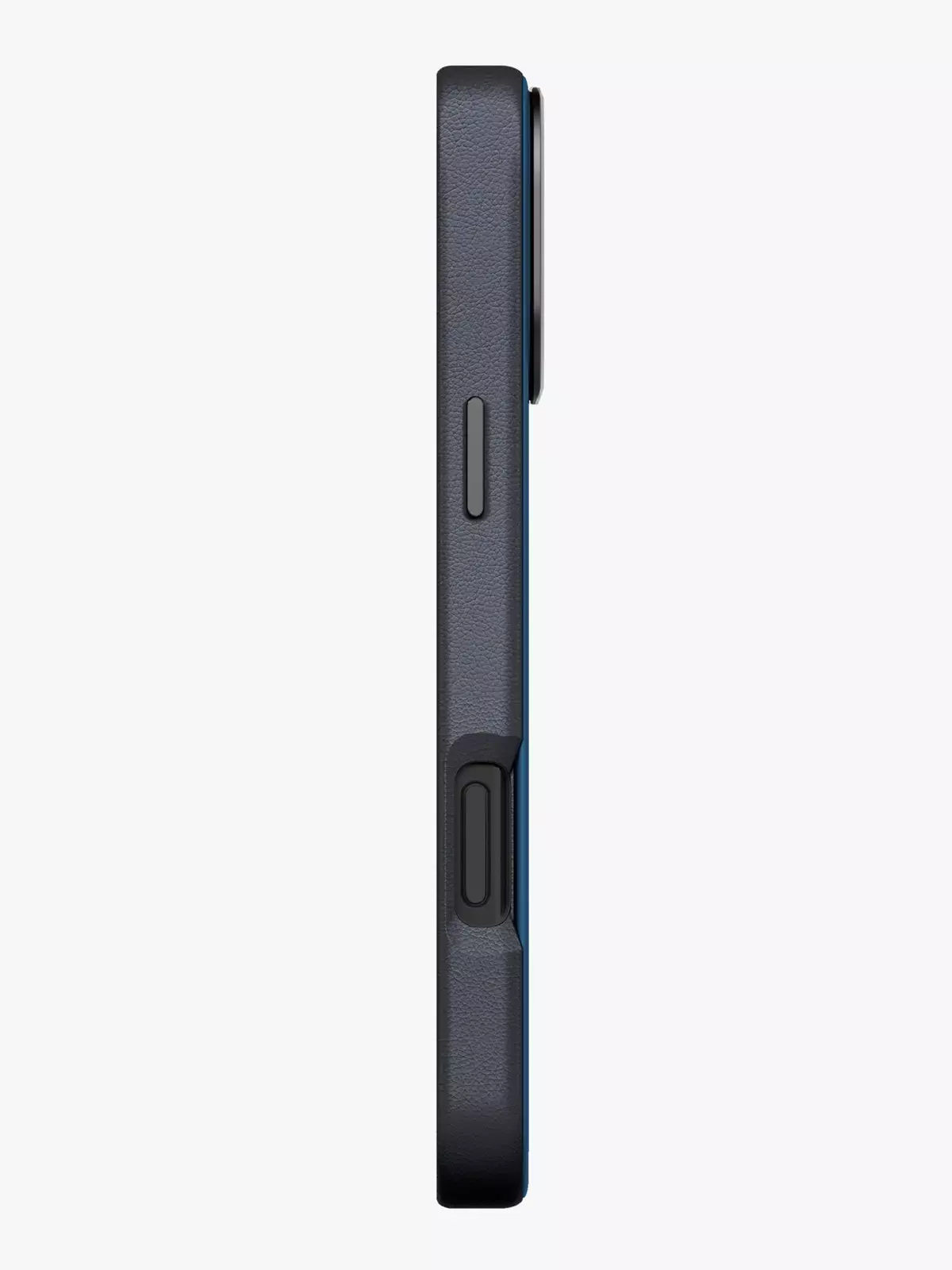Чехол Uniq на iPhone 17 Pro Max, Lyden DS MagSafe, из премиальной экокожи, с металлической защитой камеры, синий