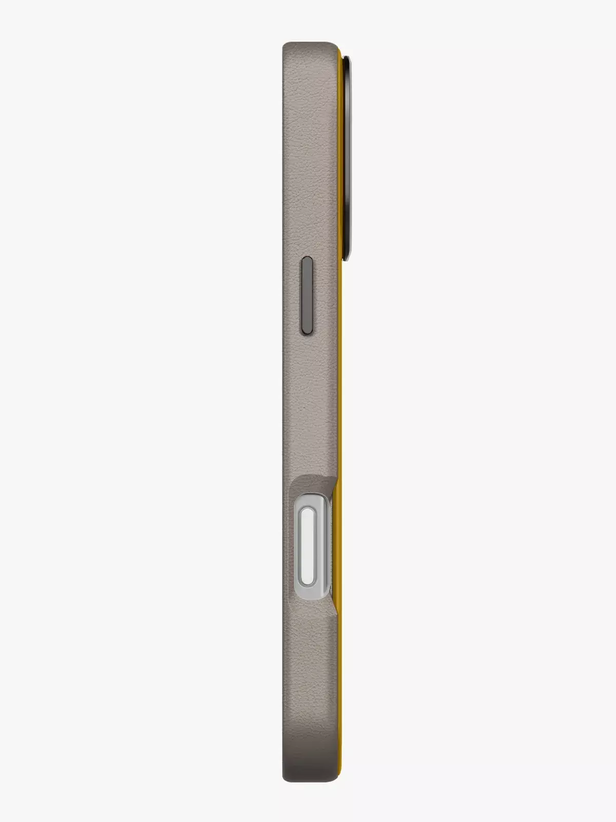 Чехол Uniq на iPhone 17 Pro Max, Lyden DS MagSafe, из премиальной экокожи, с металлической защитой камеры, желтый