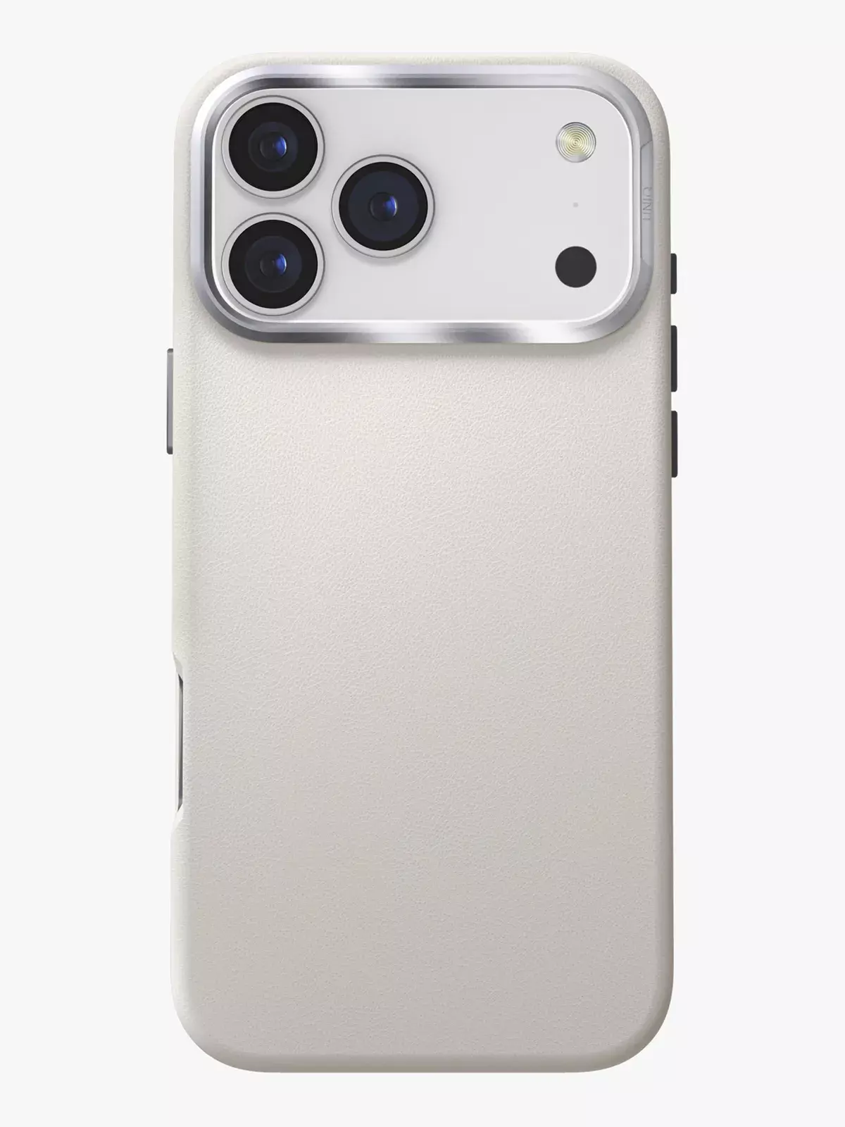 Чехол Uniq на iPhone 17 Pro Max, Lyden MagSafe, из премиальной экокожи, с металлической защитой камеры, серый