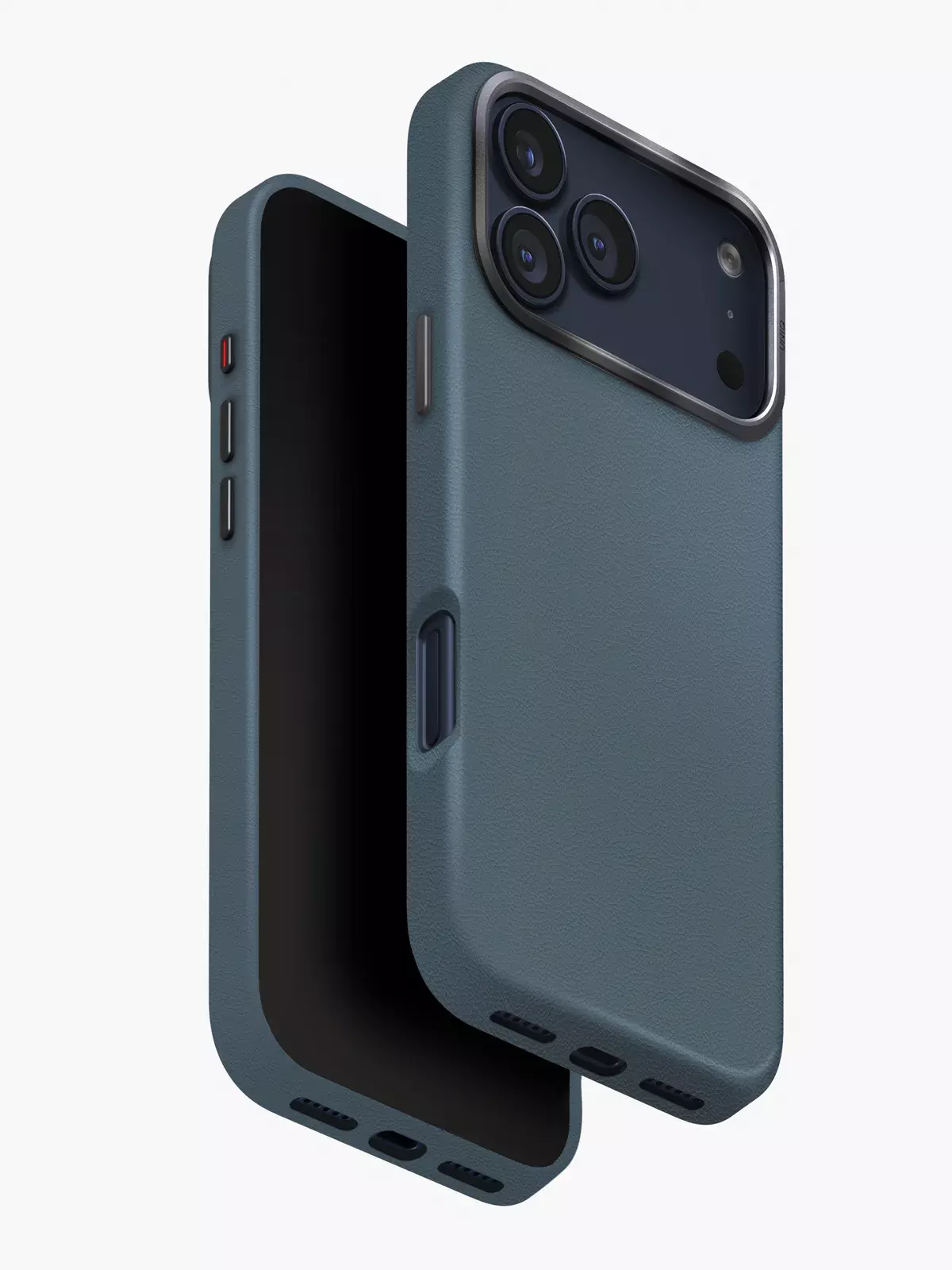 Чехол Uniq на iPhone 17 Pro Max, Lyden MagSafe, из премиальной экокожи, с металлической защитой камеры, синий