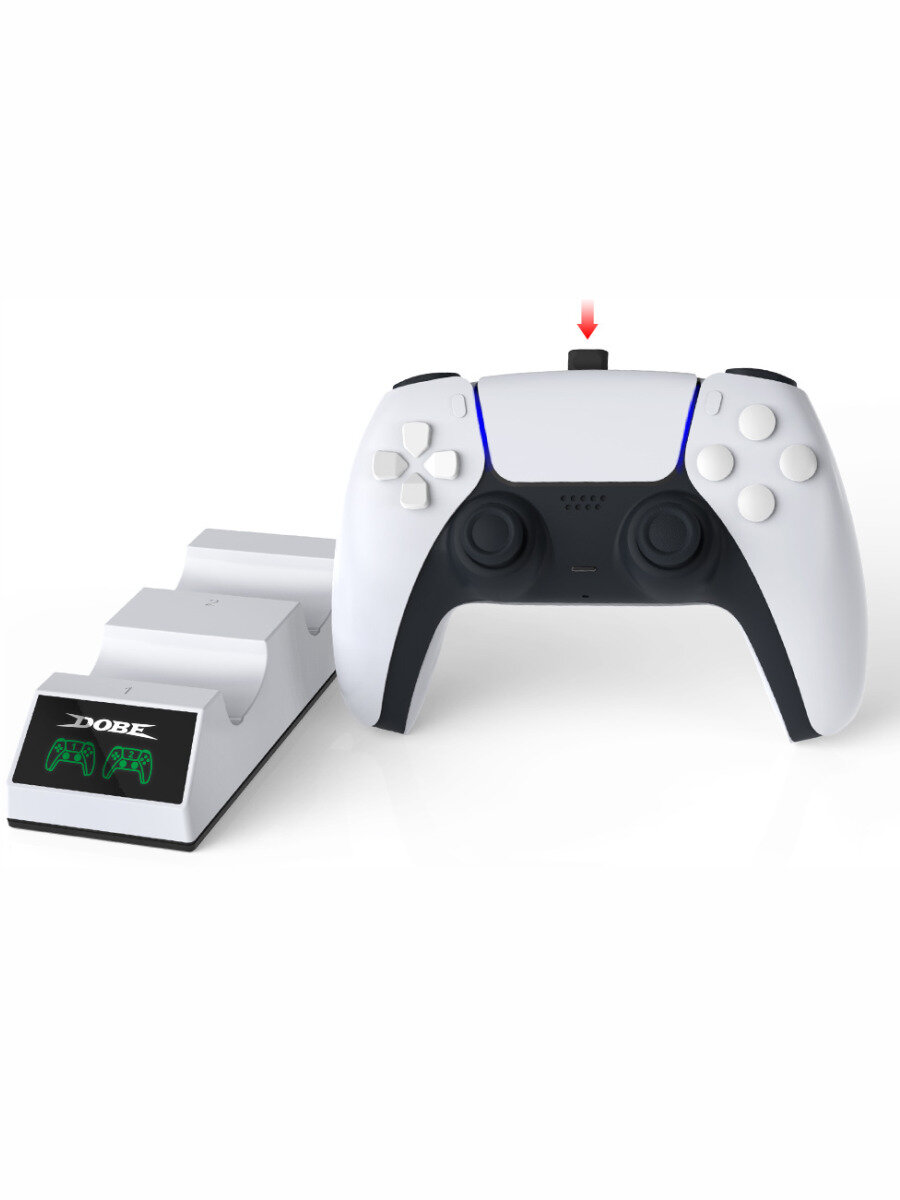 Подставка зарядная станция для геймпадов DualSense PlayStation 5 (PS5) DOBE Charging Dock