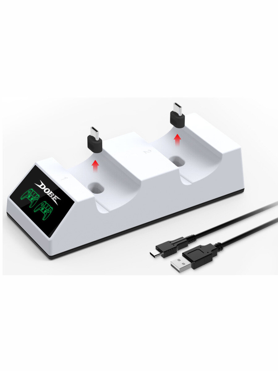Подставка зарядная станция для геймпадов DualSense PlayStation 5 (PS5) DOBE Charging Dock